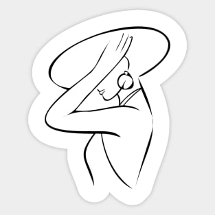 Beauty Body Line Art Sticker